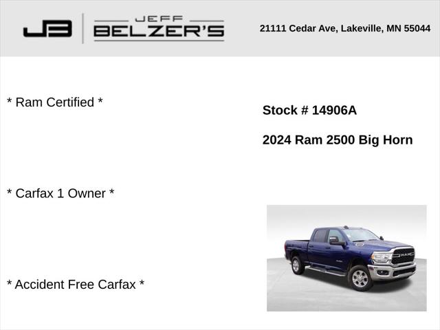 2024 RAM 2500 Big Horn Crew Cab 4x4 64 Box 2024 RAM 2500 Big Horn Crew Cab 4x4 64 Box