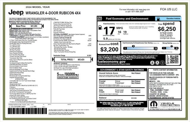 2024 Jeep Wrangler 4-Door Rubicon 4x4 2024 Jeep Wrangler 4-Door Rubicon 4x4