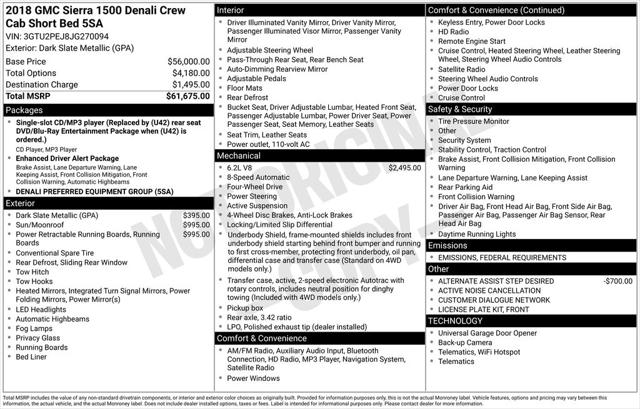 2018 GMC Sierra 1500 Denali 2018 GMC Sierra 1500 Denali