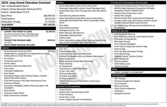 2024 Jeep Grand Cherokee Overland 4x4