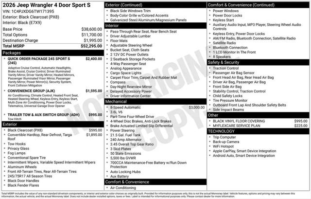 2026 Jeep Wrangler Sport S