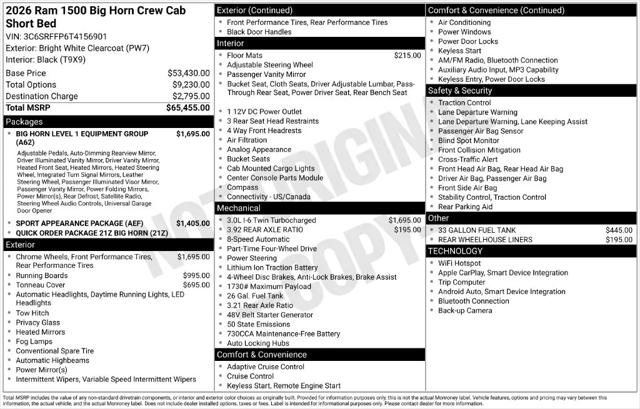 2026 Ram 1500 Big Horn Crew Cab 4x4 57 Box
