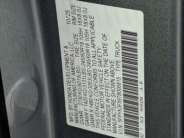 2026 Honda Ridgeline RTL