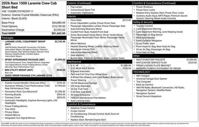 2026 Ram 1500 Laramie