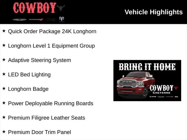 2026 Ram 3500 Limited Longhorn Crew Cab 4x4 8' Box