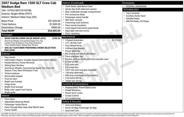 2007 Dodge Ram 1500  2007 Dodge Ram 1500
