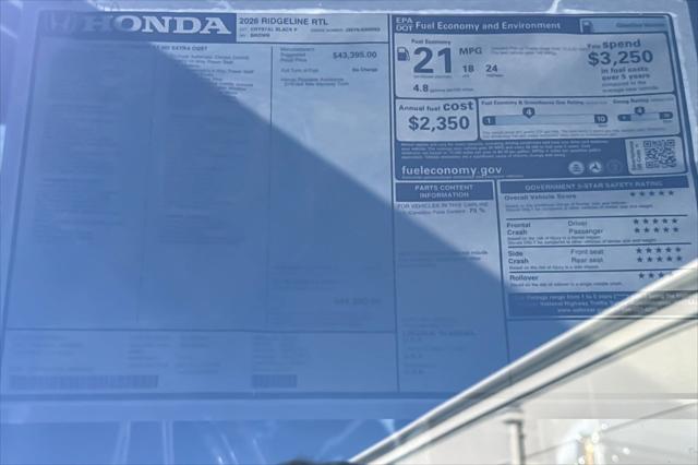 2026 Honda Ridgeline RTL