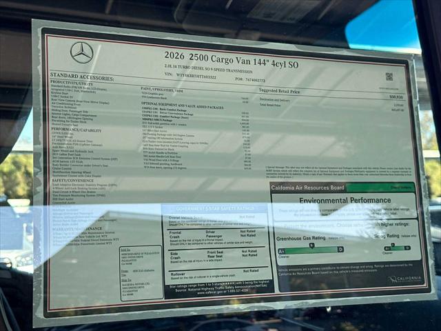 2026 Mercedes-Benz Sprinter 2500 2500 Standard Roof SO Diesel 144 WB
