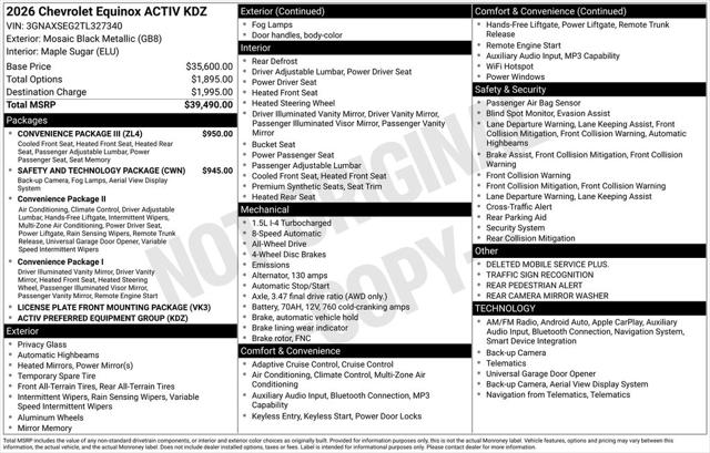 2026 Chevrolet Equinox AWD ACTIV