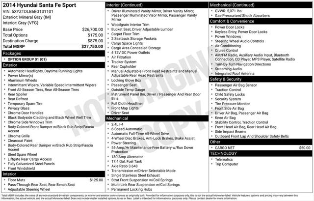 2014 Hyundai Santa Fe Sport 2.4L 2014 Hyundai Santa Fe Sport 2.4L