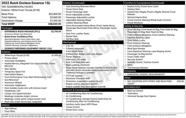 2022 Buick Enclave FWD Essence 2022 Buick Enclave FWD Essence