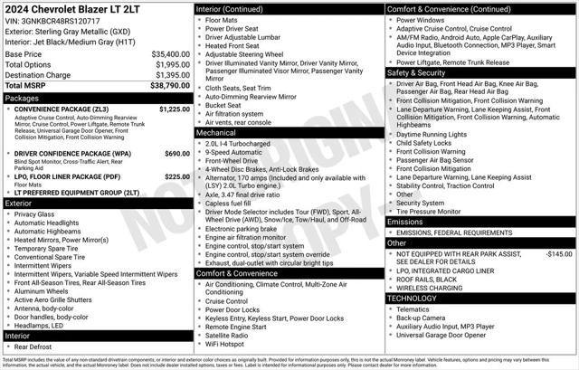 2024 Chevrolet Blazer LT 2024 Chevrolet Blazer LT