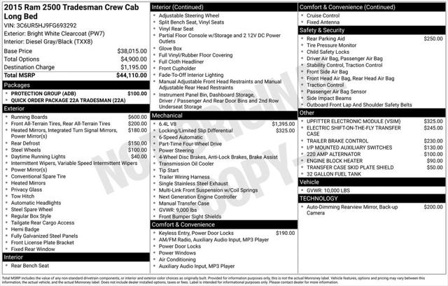 2015 RAM 2500 Tradesman