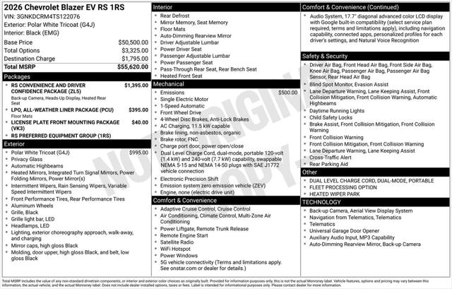 2026 Chevrolet V Blazer RS FWD