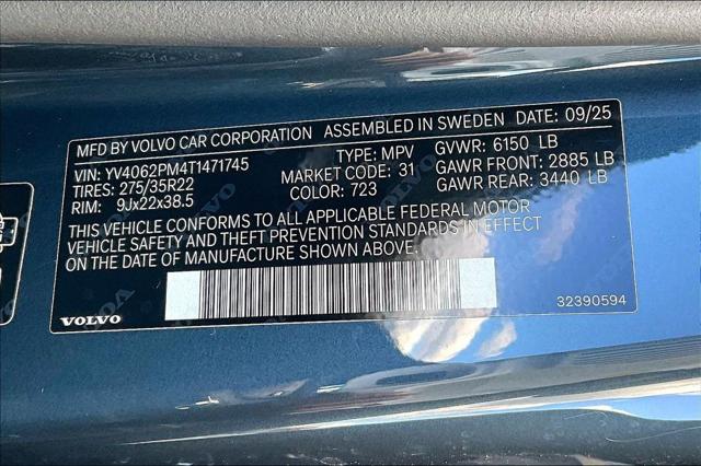 2026 Volvo XC90 Ultra Dark Theme, B6 AWD Gas (mild hybrid), Gasoline, 7 Seats