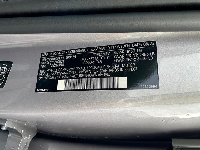 2026 Volvo XC90 Plus, B6 AWD Gas (mild hybrid), Gasoline, Bright, 7 Seats