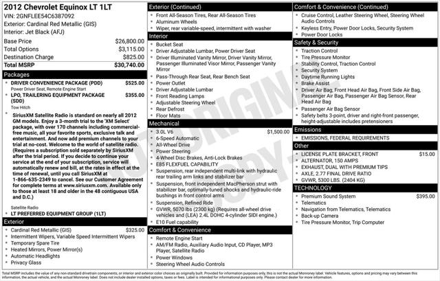 2012 Chevrolet Equinox 1LT 2012 Chevrolet Equinox 1LT