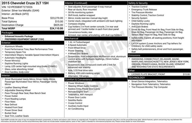 2015 Chevrolet Cruze 2LT Auto