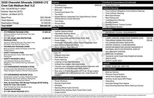 2020 Chevrolet Silverado 2500HD 4WD Crew Cab Standard Bed LTZ