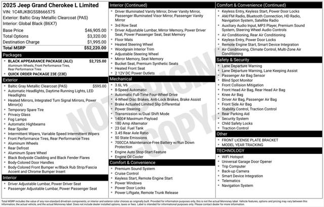 2025 Jeep Grand Cherokee L Limited 4x4 2025 Jeep Grand Cherokee L Limited 4x4