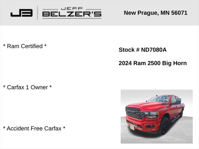 2024 RAM 2500 Big Horn Crew Cab 4x4 64 Box 2024 RAM 2500 Big Horn Crew Cab 4x4 64 Box