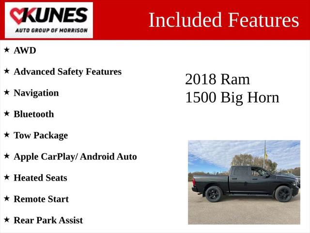 2018 RAM 1500 Big Horn Crew Cab 4x4 57 Box 2018 RAM 1500 Big Horn Crew Cab 4x4 57 Box