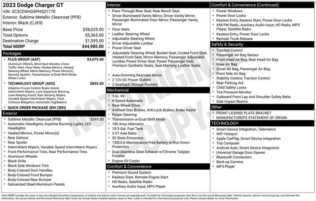 2023 Dodge Charger GT 2023 Dodge Charger GT