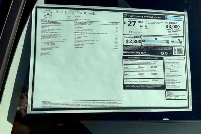 2026 Mercedes-Benz E 350 E 350