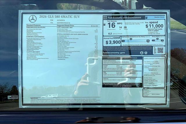2026 Mercedes-Benz GLS GLS 580 4MATIC