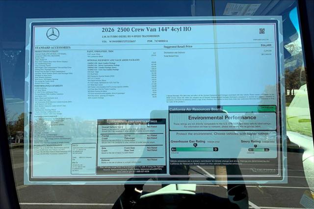 2026 Mercedes-Benz Sprinter Crew Van Standard Roof 4-Cyl Diesel HO