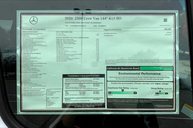 2026 Mercedes-Benz Sprinter Crew Van Standard Roof 4-Cyl Diesel HO