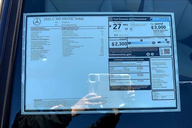 2026 Mercedes-Benz C-CLASS C 300 C 300