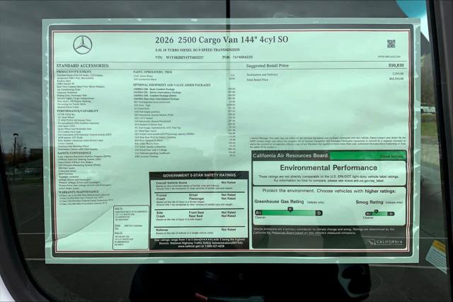 2026 Mercedes-Benz Sprinter Cargo Van Standard Roof 4-Cyl Diesel