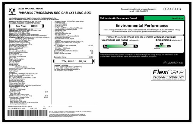 2026 Ram 2500 Tradesman Regular Cab 4x4 8 Box