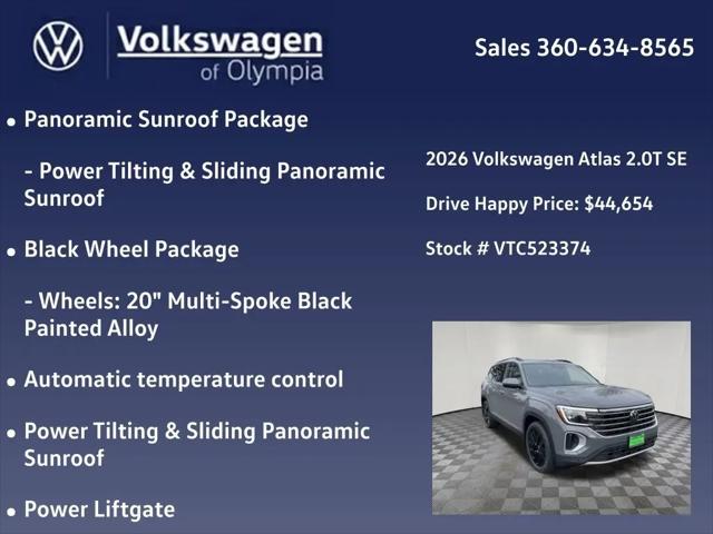 2026 Volkswagen Atlas SE with Technology