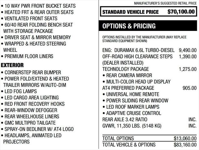 2024 GMC Sierra 2500HD 4WD Crew Cab Standard Bed AT4