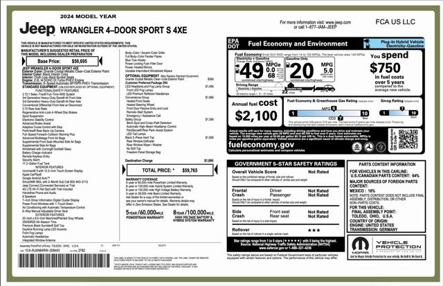 2024 Jeep Wrangler 4xe Sport S 4xe 2024 Jeep Wrangler 4xe Sport S 4xe