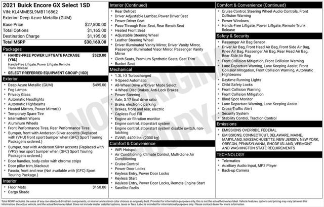 2021 Buick Encore GX AWD Select 2021 Buick Encore GX AWD Select