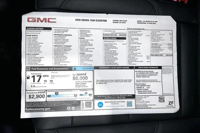 2026 GMC Sierra 1500 Crew Cab, Short Bed, Elevation, 4WD