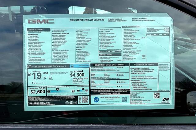 2026 GMC Canyon AT4, 4WD