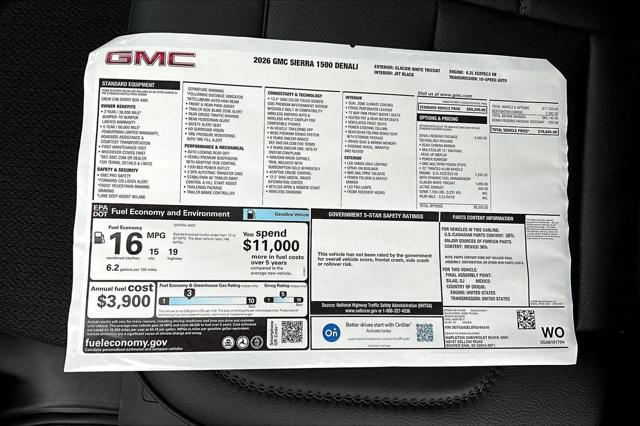 2026 GMC Sierra 1500 Crew Cab, Short Bed, Denali, 4WD