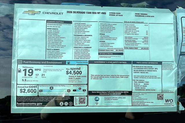 2026 Chevrolet Silverado 1500 4WD Regular Cab Long Bed WT