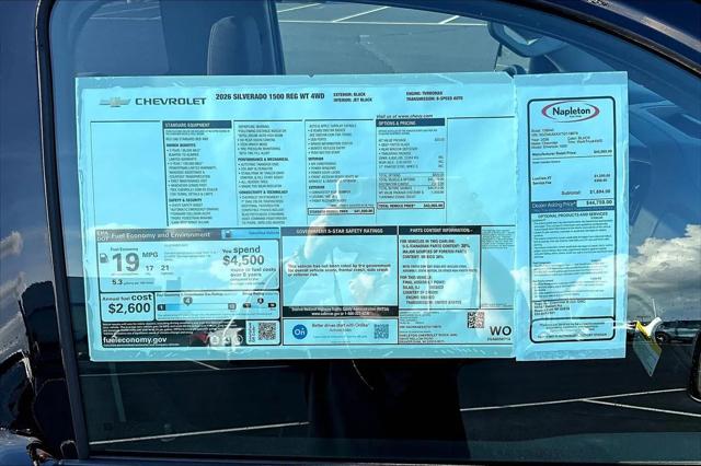 2026 Chevrolet Silverado 1500 4WD Regular Cab Standard Bed WT