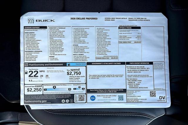 2026 Buick Enclave Preferred FWD