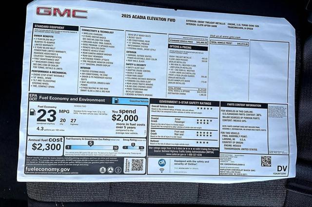 2025 GMC Acadia FWD Elevation