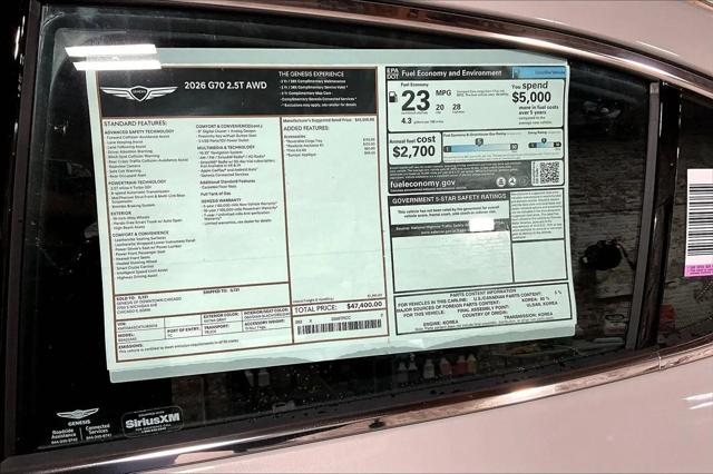 2026 Genesis G70 2.5T AWD