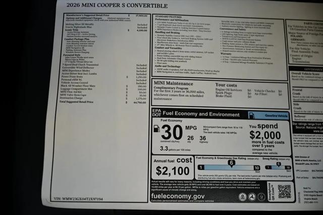 2026 MINI Cooper Convertible Cooper S