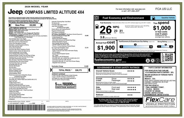 2026 Jeep Compass Limited Altitude
