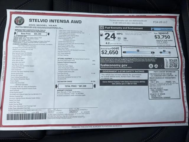 2025 Alfa Romeo Stelvio Sprint AWD