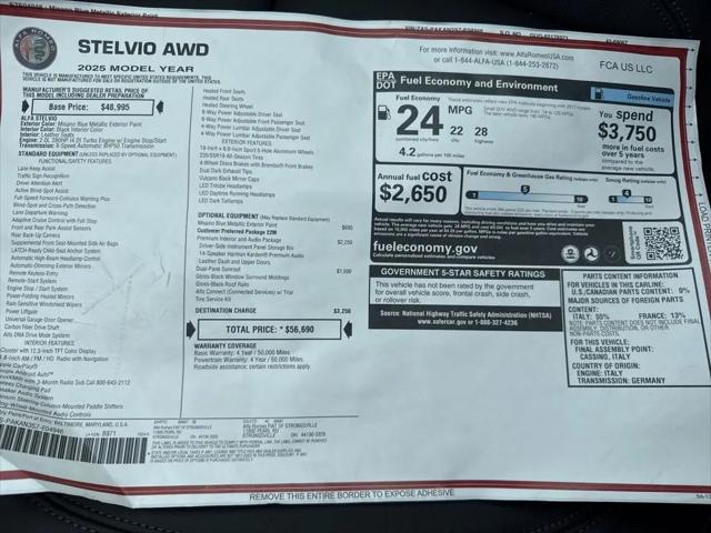 2025 Alfa Romeo Stelvio Sprint AWD